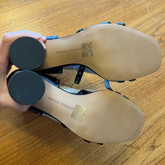 Rebecca Minkoff Adeleine Block-Heeled Leather Sandals - Picture 7 of 8